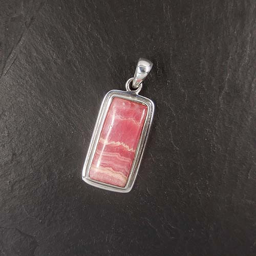 Anhänger mit Rhodochrosit (eckig S11)