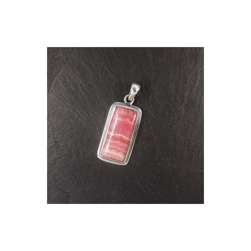 Anhänger mit Rhodochrosit (eckig S11)