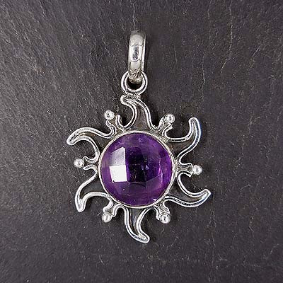 Amethyst Anhänger Sonne