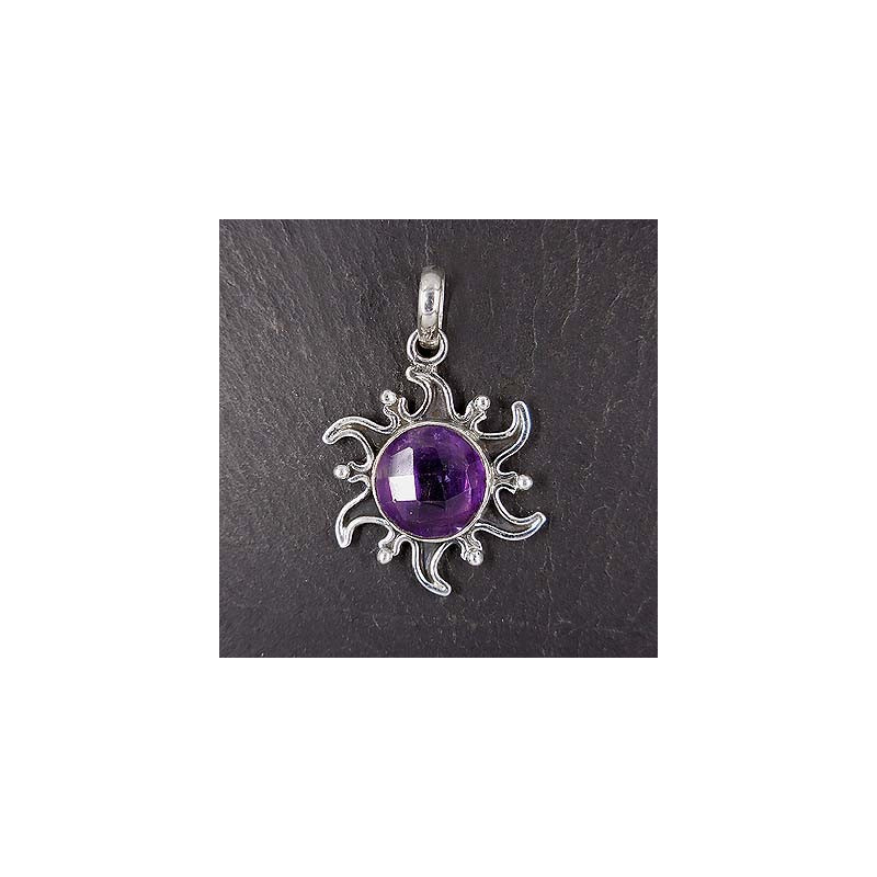 Amethyst Anhänger Sonne