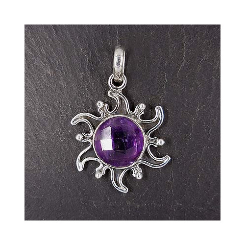 Amethyst Anhänger Sonne
