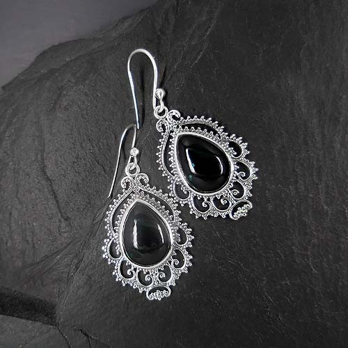 Onyx Ohrringe Indisch