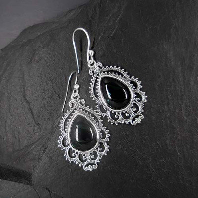 Onyx Ohrringe Indisch