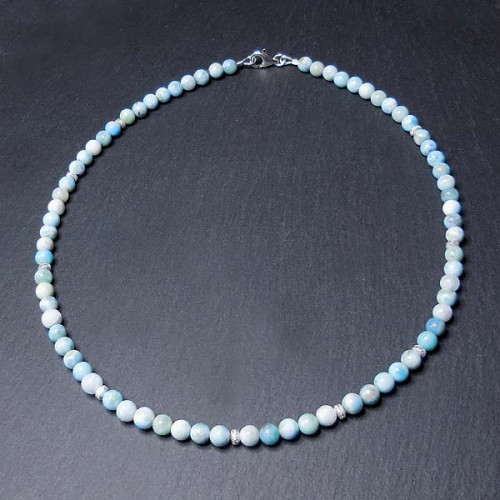 Larimar Kugelkette