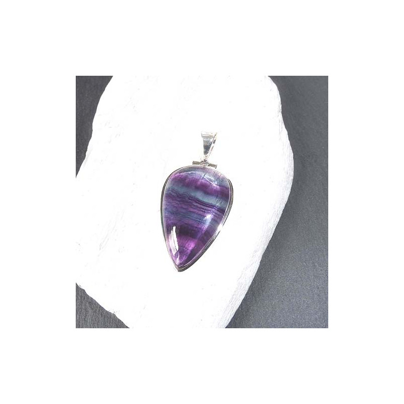 Fluorit Anhänger Grün Violett