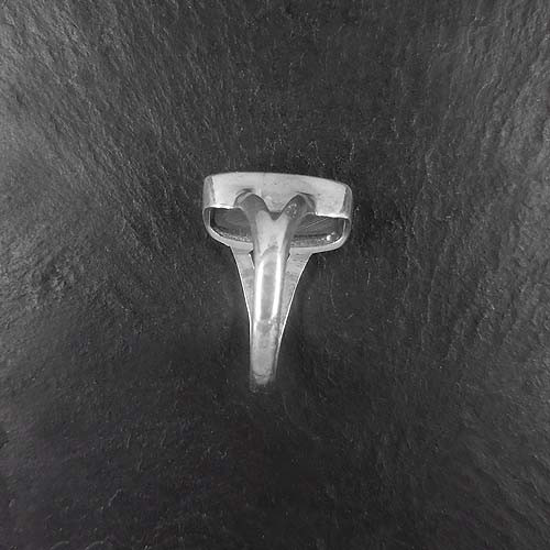 Ammolit Ring Eckig