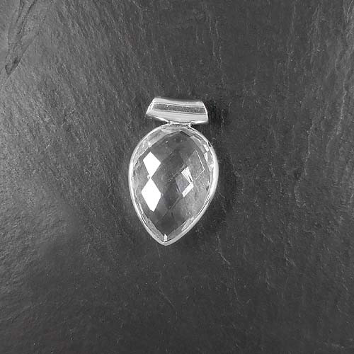 Bergkristall Anhänger Tropfen