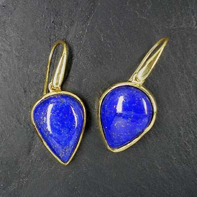 Lapis Lazuli Ohrringe vergoldet