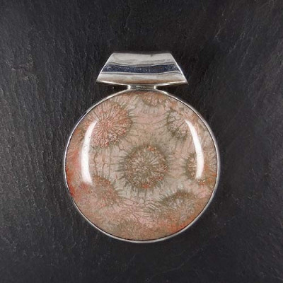 Fossile Koralle Anhänger (S9L)