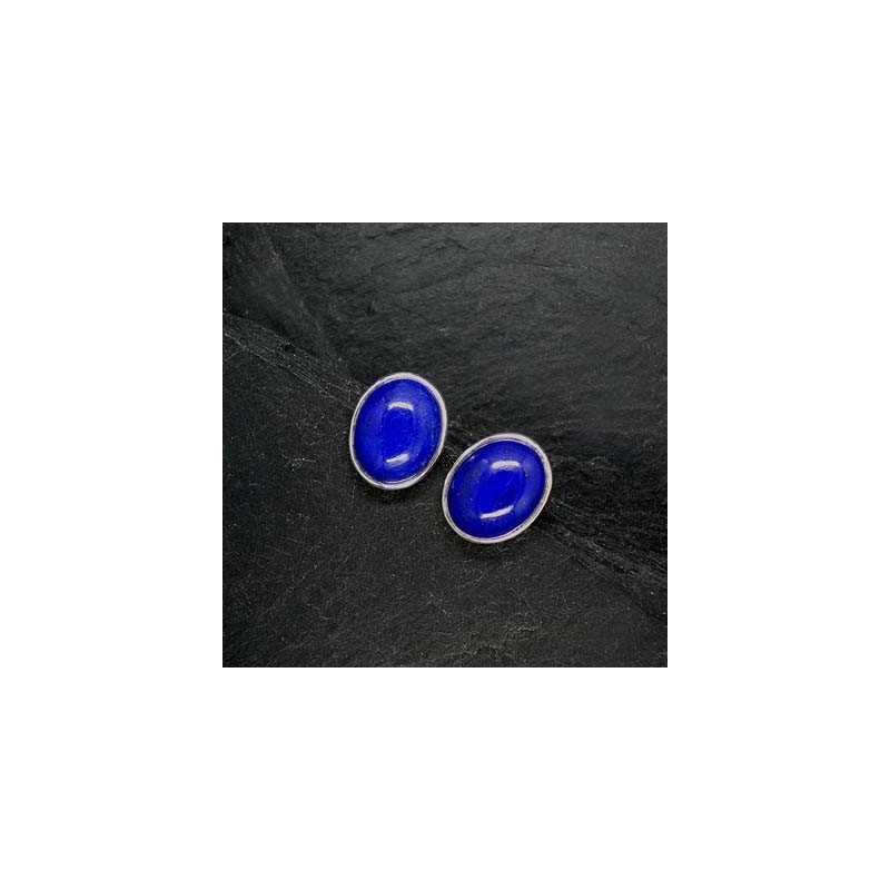 Lapis Lazuli Ohrstecker oval