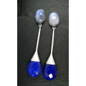 Lapis Lazuli Ohrringe mit Mondstein
