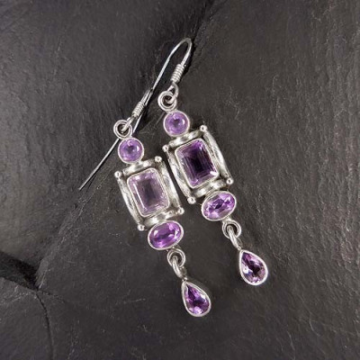 Ohrringe mit Amethyst
