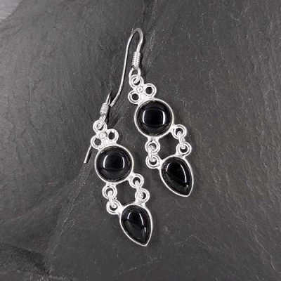 Ohrringe mit Onyx