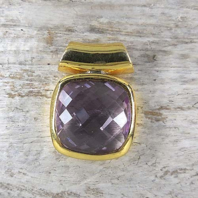 Amethyst Anhänger (S9) vergoldet
