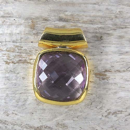 Amethyst Anhänger (S9) vergoldet