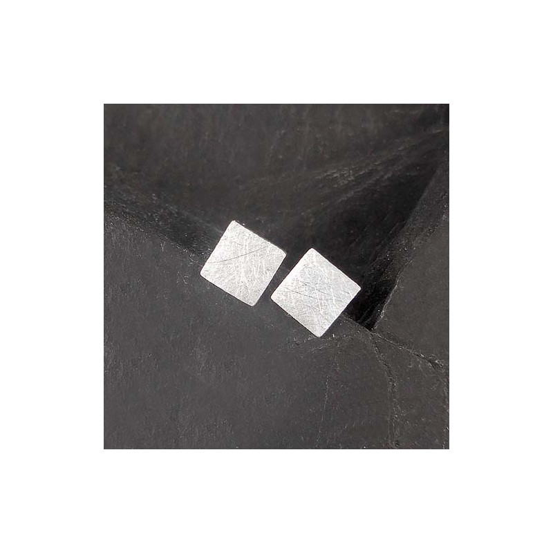 Silberohrstecker Quadrat