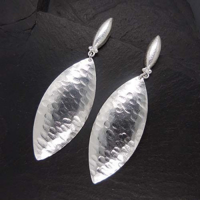 Silberohrringe Blatt