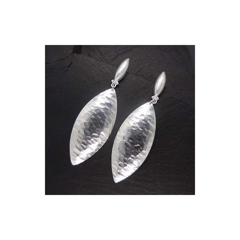 Silberohrringe Blatt