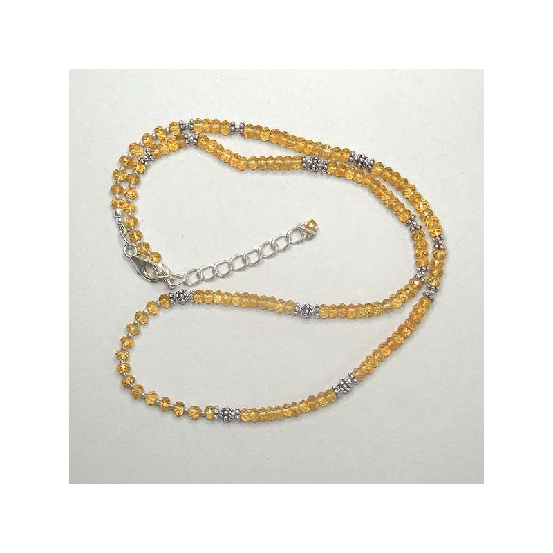 Citrinkette mit Silberperlen