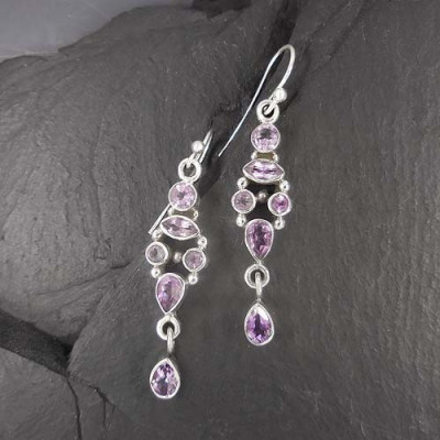 Ohrringe mit Amethyst