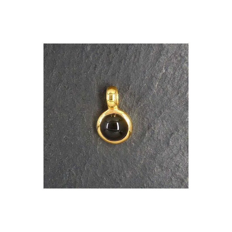 Onyx Anhänger Mini vergoldet