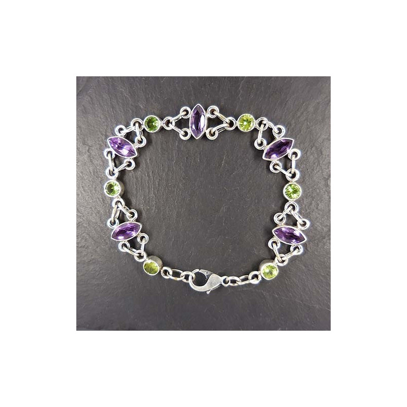 Amethyst Armband mit Peridot