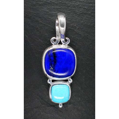 Anhänger mit Lapis und Türkis