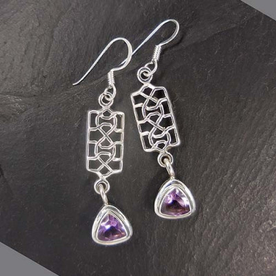 Amethyst Ohrringe lang