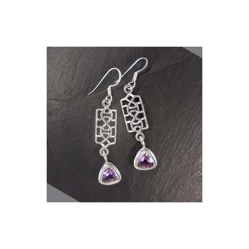 Amethyst Ohrringe lang