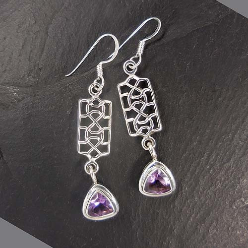 Amethyst Ohrringe lang