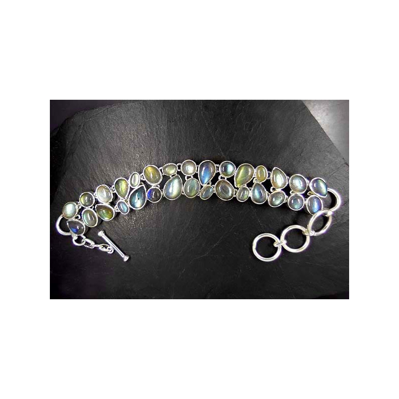 Labradoritarmband 2-Reihig