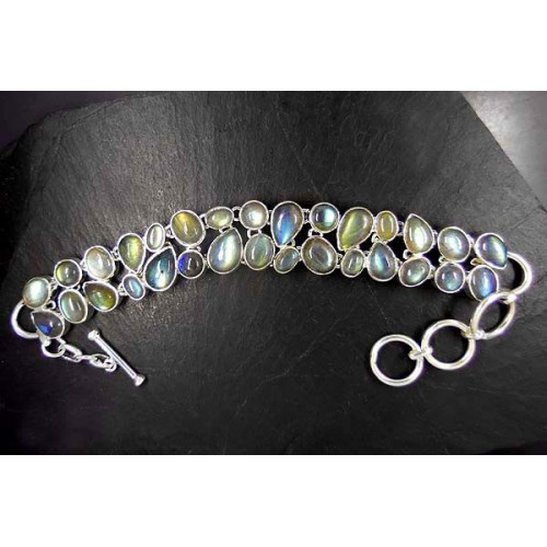 Labradoritarmband 2-Reihig