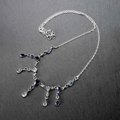 Iolit Collier mit Mondstein
