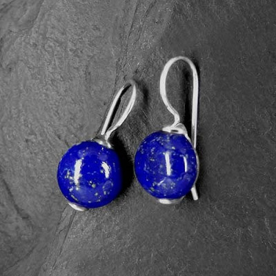 Lapis Lazuli Ohrringe Rund
