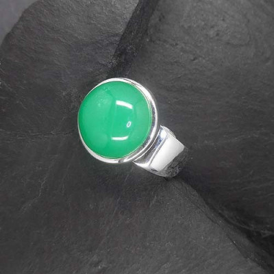 Chrysopras Ring Rund