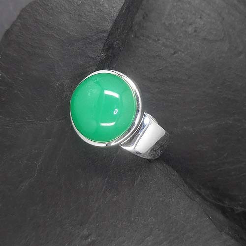 Chrysopras Ring Rund