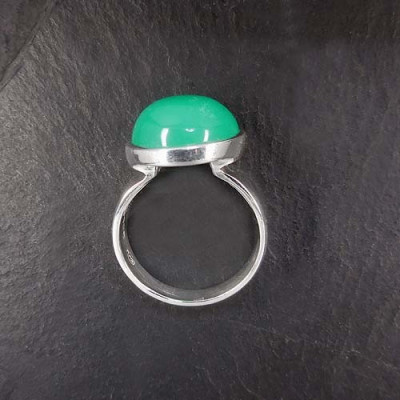 Chrysopras Ring Rund