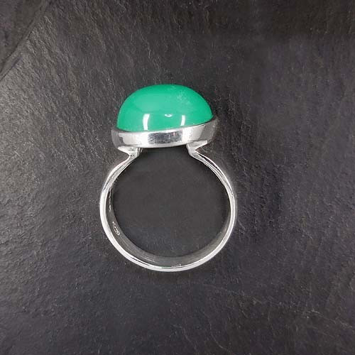 Chrysopras Ring Rund