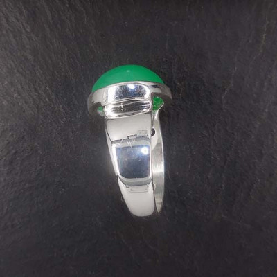Chrysopras Ring Rund