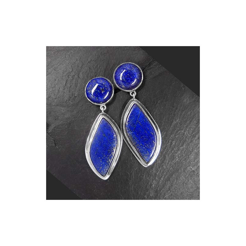 Lapis Lazuli Ohrringe 2 Steine