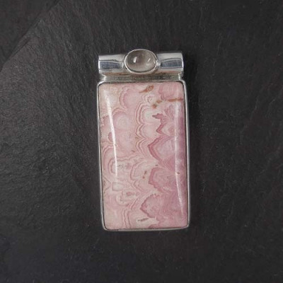 Rhodochrosit Anhänger mit Rosenquarz