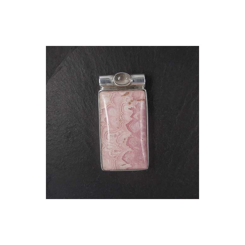 Rhodochrosit Anhänger mit Rosenquarz