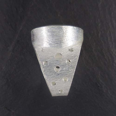Prehnit Ring Oval Mattiert