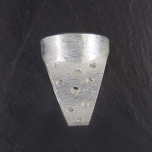Prehnit Ring Oval Mattiert