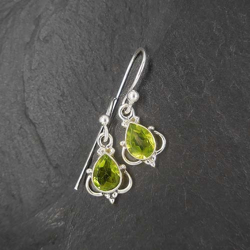 Peridot Ohrringe Tropfen