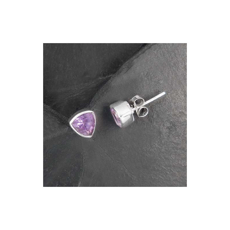 Amethyst Ohrstecker Dreieck